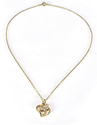 Swimis collier coeur en zircon doré collier en forme de pour femme la décoration