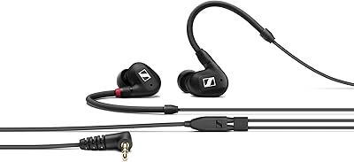 Écouteurs intra-auriculaires sennheiser ea100 pro, noir, contrôle dynamique, son professionnel sur scène
