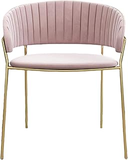 Lani chaises de salle à manger de salon rembourrées en tissu velours avec structure confortable rose moderne - 1533. Votre shopping simplifié de A à Z avec Diaytar