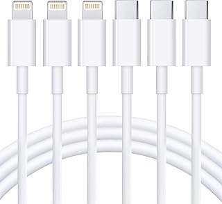Câble usb c vers lightning 6 pieds [certifié apple] câble de charge rapide