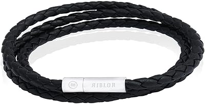 Bracelet en cuir mo pour homme de reblore, noir, 60 cm, cuir