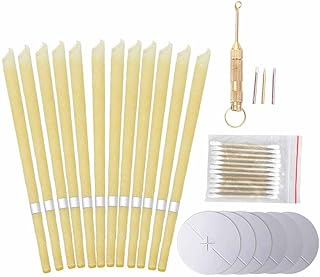 Kits de bougies auriculaires goodern en cire d'abeille naturelle parfumées plaques