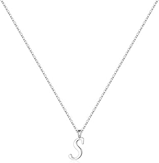 Colliers en argent sterling s925 avec initiales pour femmes, colliers en argent
