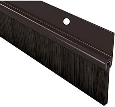 Brosse en aluminium pour joint inférieur de porte marron de 100 cm