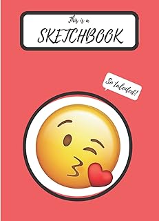 Carnet de croquis emoji : carnet de croquis à couverture souple emoji blow