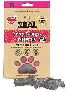 Gâteries naturelles pour chiens au foie de venaison, marron, 125 g