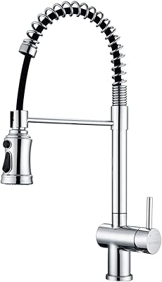 Robinet de cuisine commercial extractible en acier inoxydable à poignée unique gossite