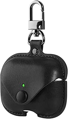 Étui en cuir véritable compatible avec airpods pro case, housse de protection