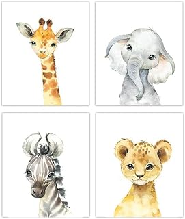 Art mural à imprimé animal aquarelle the white shop pour enfants dans le jardin