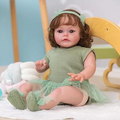 Poupée bébé fille nouveau-né classique nano, taille 22 pouces 55 cm, entièrement
