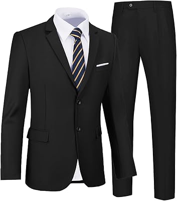 Costume 2 pièces coupe cintrée pour homme, costume de smoking uni à deux boutons pour affaires, fête de mariage, bal de promo, veste, pantalon avec cravate. Découvrez le shopping sans frontières avec Diaytar Sénégal