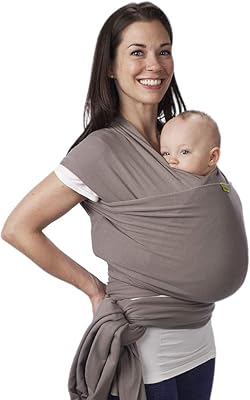 Porte-bébé booba wrap, gris - porte-bébé extensible original, parfait pour les nouveau-nés