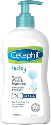 Lavage et shampoing doux pour bébé cetaphil à la glycérine et au panthénol