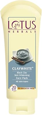 Pack de blanchiment de la peau à l'argile noire claiwhite, 120 g