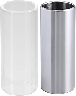 Deux pièces 60 mm en verre et acier inoxydable pour guitare basse