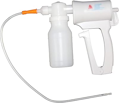 Pompe d'aspiration de mucosités portative avec une bouteille et deux tubes d'aspiration, clapet