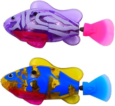 2 pièces robot de natation poisson, poisson de natation électrique alimenté par l'eau