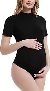 Vêtements de maternité bhome body à col montant pour séance photo t-shirt une pièce