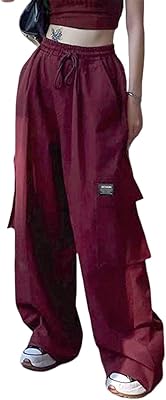 Jean cargo y2k pour femmes, pantalon de parachute ample hip hop taille basse des années 90, pantalon long de parachute. Révolutionnez votre façon d'acheter avec Diaytar