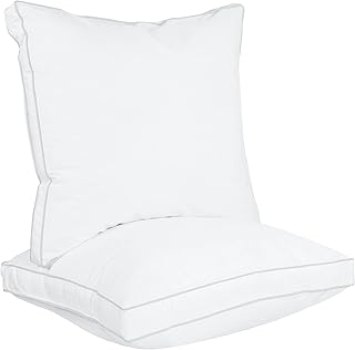 Utopia bedding oreillers de lit pour dormir taille européenne (blanc), lot de 2