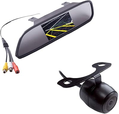 Système de stationnement avec vue arrière pour voiture, moniteur à montage miroir 4,3"