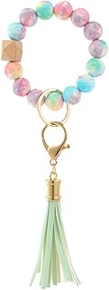Bracelet de perles en silicone imprimé coloré pour femmes, bracelet de poignet boho