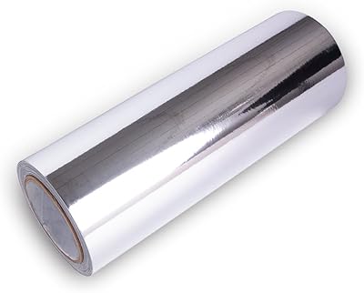 Autocollant de voiture en vinyle chromé extensible réfléchissant argenté auto-adhésif libération