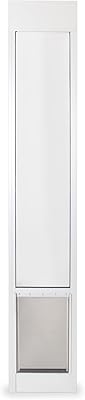 Petsafe 1 pièce porte coulissante en verre pour chiens et chats - hauteur réglable de 75 7/8" à 80 11/16" - grande, blanche, installation sans découpe, insert de panneau de terrasse en aluminium, idéale pour les locataires ou installation saisonnière. L'univers du discount accessible 24/7 sur Diaytar Sénégal