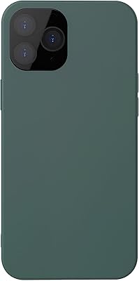 Coque en silicone pour apple iphone 12/12 pro, vert foncé