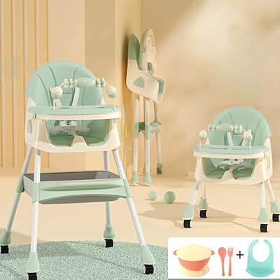 Chaise de salle à manger portable pour bébé, chaise de repas pliable multifonctionnelle