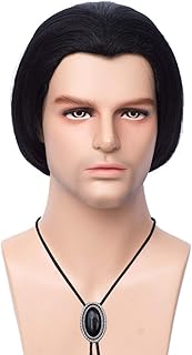Fvcent perruque courte et droite noire vincent vega de pulp fiction wigs
