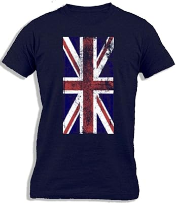 T-shirt en coton coloré avec drapeau du royaume-uni | drapeau du royaume-uni |