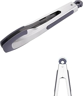 Pinces de cuisson kitchendo avec embouts en silicone 9 pouces, confort à une main,