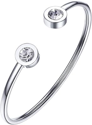 Bracelets élégants en acier inoxydable plaqué or 18 carats pour femmes avec diamants