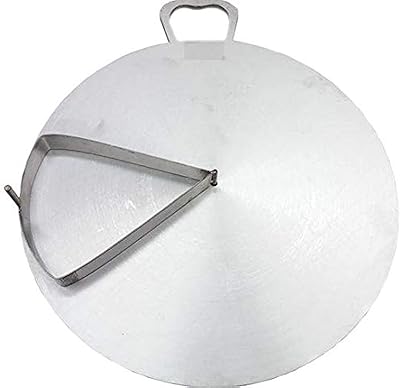 Tawa en aluminium pour pain arabe, tortillas, crêpes et pain regia 12 pouces