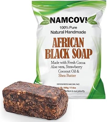 Savon noir africain namcovi - savon noir africain brut de 1,1 livre/ 17,6