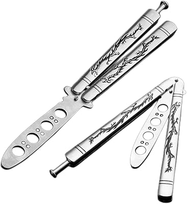 Couteau d'entraînement papillon avec loquet à ressort sûr, design dragon noir et balisong