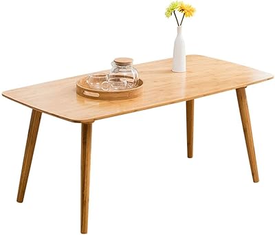 Table basse de conception rectangulaire en bambou simple nordique pour la maison, la chambre