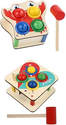 Toyandona lot de 2 balles par balle avec maillet en bois en forme