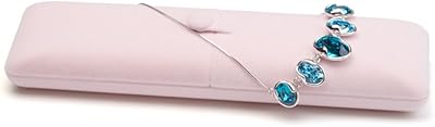 Coffret cadeau en velours rose pour colliers chaînes longues pendentifs