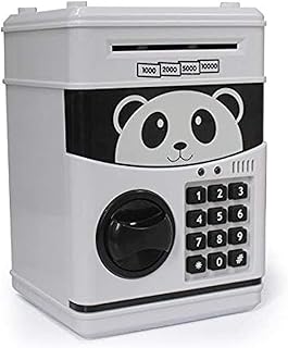 Une tirelire électronique en forme de distributeur automatique d'ours en peluche, une boîte