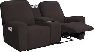 Housse de canapé extensible easy going avec console centrale, housse de canapé 2