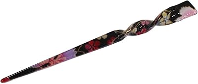Épingle à cheveux japonaise chirimen kanzashi avec motif torsadé