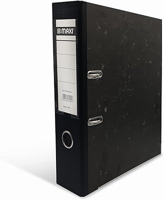 Classeur à support large mécanisme fixe maxi f-s avec pochette noir dos