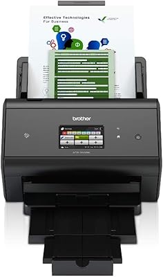 Scanner de documents de bureau haute vitesse brother, ads 3600w, connectivité sans fil