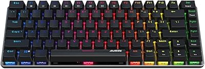 Clavier mécanique ajazz ak33, clavier de jeu filaire usb à 82 touches
