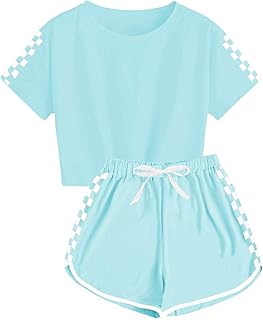 Ensemble sportswear d'été pour enfant composé d'un t-shirt et d'un short à imprimé