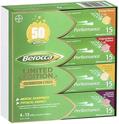 Comprimés effervescents berocca performance 60 pièces, édition limitée, pack festif