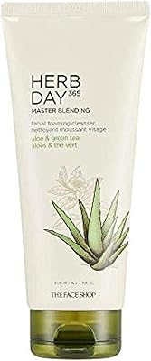 Crème nettoyante master blending the face shop herb day 365 à l'aloe vera
