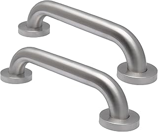 Barres d'appui de douche subwich en nickel brossé 12" x 1 1/4", barres
